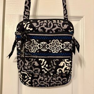 Vera Bradley Mini Hipster Crossbody Purse In Canterbury Cobalt.